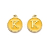 Golden Plated Alloy Enamel Charms ENAM-Q437-13K-1