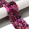 Dyed & Heated Natural Dragon Veins Agate Beads Strands G-P539-A01-27-2