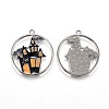 Halloween Theme Alloy Enamel Pendants ENAM-J649-12P-02-2