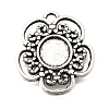Tibetan Style Alloy Pendant Cabochon Settings for Enamel FIND-D042-09A-AS-1