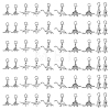60Pcs 5 Styles Tibetan Style Alloy Dinosaur Pendant Decorations HJEW-HY0001-26-1
