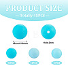 45Pcs 3 Colors Round Silicone Focal Beads SIL-TAD0001-01A-4