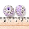 Bling Resin Rhinestone Flower Beads OACR-D310-01P-G-2