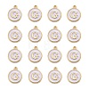 Golden Plated Alloy Charms LS-X-ENAM-S118-01G-2