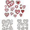 Valentine's Day Heart Carbon Steel Cutting Dies Stencils DIY-WH0309-1554-1