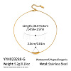 Minimalist 304 Stainless Steel Bean Pendant Necklaces with Round Snake Chains for Women YF8293-1-2