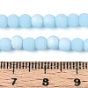 Frosted Opaque Glass Beads Strands GLAA-T032-P4mm-MBB10-4