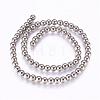 Electroplate Non-magnetic Synthetic Hematite Bead Strands G-P277-06-6mm-2
