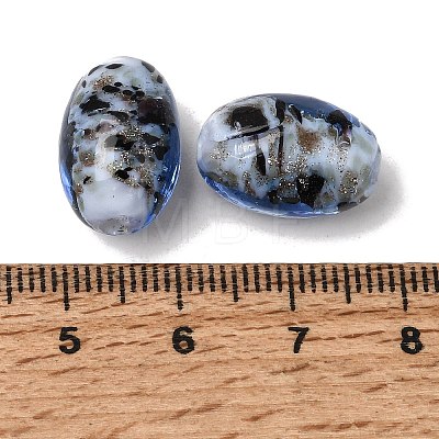 Handmade Gold Sand Lampwork Beads LA-CBAC6A6-01E-1