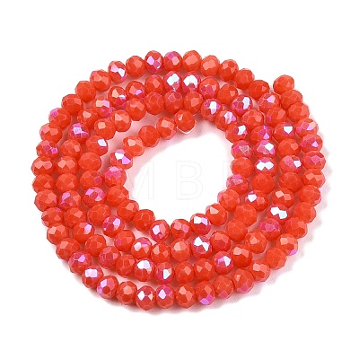 Electroplate Opaque Solid Color Glass Beads Strands EGLA-A044-P3mm-L03-1