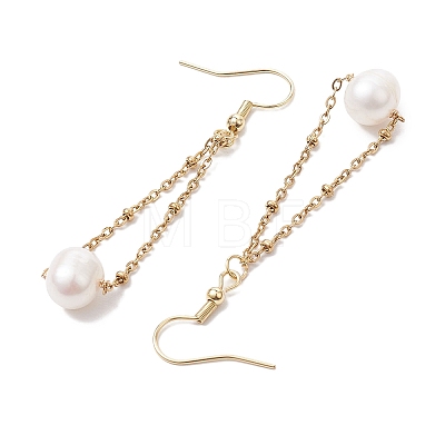 Natural Cultured Freshwater Pearl Dangle Earrings X-EJEW-JE05936-02-1