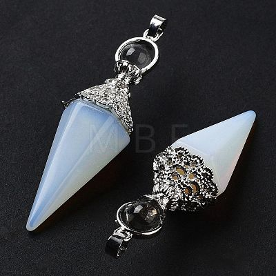 Opalite Faceted Cone Big Pendants G-P552-04P-04-1