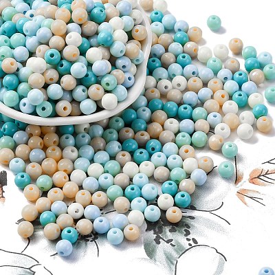 Opaque Acrylic Beads SACR-Q004-01N-1