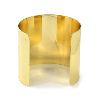 Brass Plain Wide Cuff Bangles BJEW-D039-04G-1
