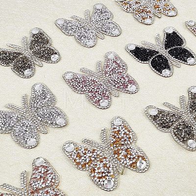 Fingerinspire Butterfly Rhinestone Patches DIY-FG0001-36-1