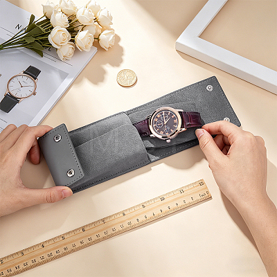 PU Leather Watch Packing Boxes with Snap Button CON-WH0083-027B-1