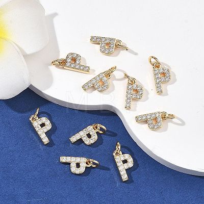 SHEGRACE Brass Micro Pave Clear Cubic Zirconia Pendants XGRQ29086-394G-P-1