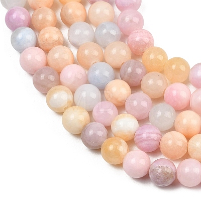Natural Green Jade Beads Strands G-G757-03-8mm-1