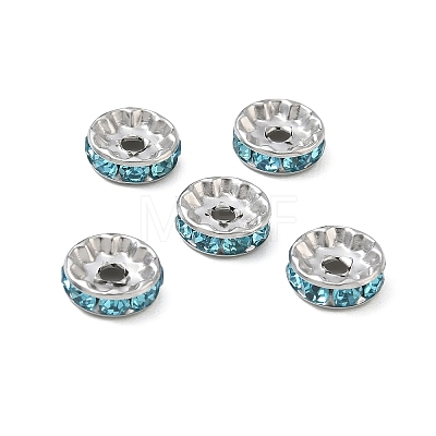 304 Stainless Steel Rhinestone Spacer Beads RB-CBA18B7-01P-04-1