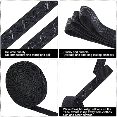 8 Yards Flat Non-Slip Polyester Ribbon OCOR-WH0078-80A-1