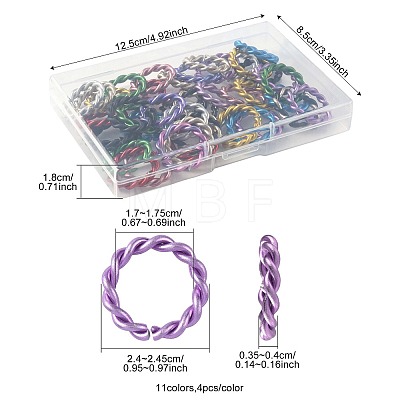 44Pcs 11 Colors Aluminum Quick Link Connectors ALUM-FS0001-01-1