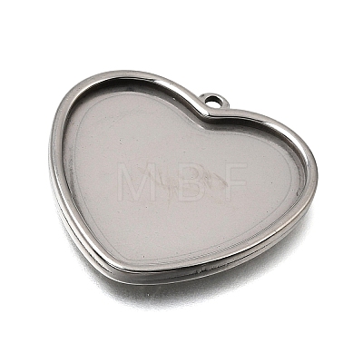 304 Stainless Steel Pendant Cabochon Settings STAS-F365-01E-P-1