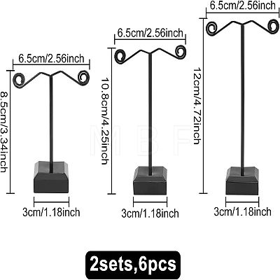 Acrylic Earring Display Stand Sets EDIS-WH0005-12-1