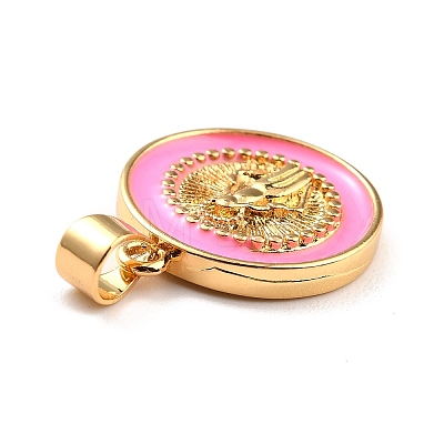 Brass Enamel Pendants KK-P209-03G-11-RS-1