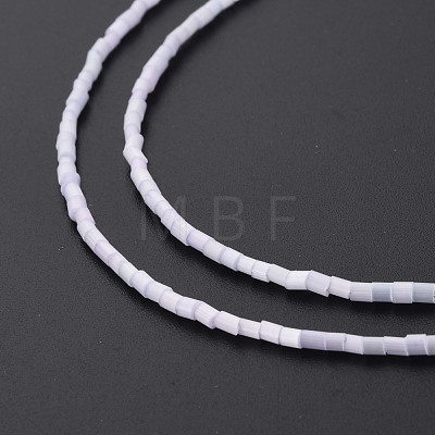 Glass Silk Stain Style Beads Strands GLAA-N047-001B-10-1