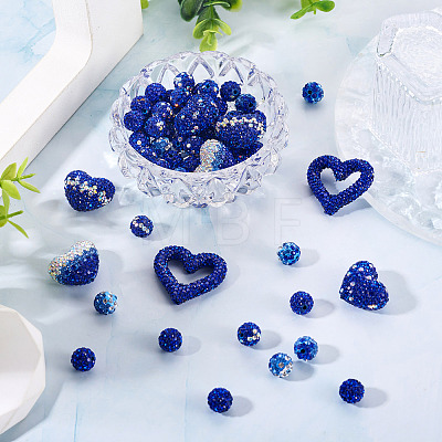 58Pcs Handmade Polymer Clay Rhinestone Beads CLAY-BT0001-08-1
