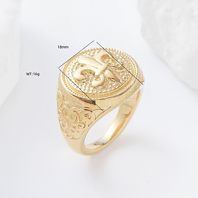 Punk 304 Stainless Steel Finger Rings for Men UD1996-5-1