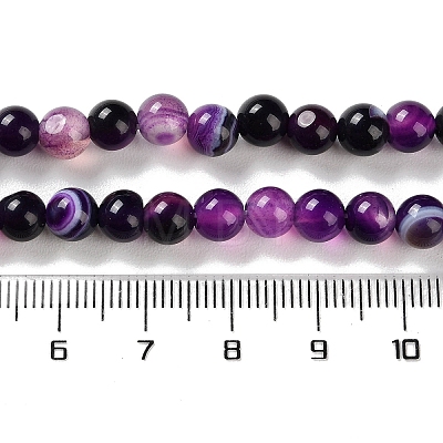 Natural Striped Agate/Banded Agate Beads Strands G-Z060-A01-A12-1