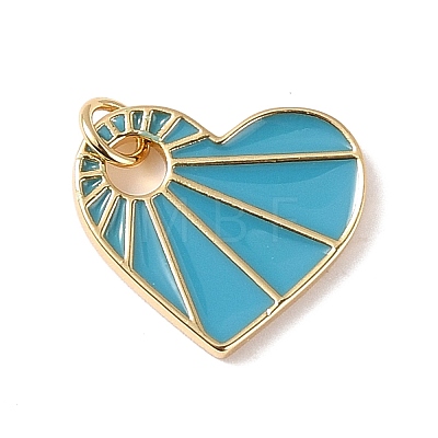 Rack Plating Brass Enamel Pendants KK-B054-07G-05-1