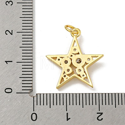 Brass Micro Pave Cubic Zirconia Pendants KK-N254-122G-1