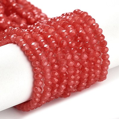 Baking Painted Imitation Jade Glass Bead Strands DGLA-A034-J2MM-A32-1