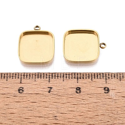 304 Stainless Steel Pendant Cabochon Component STAS-Q113-21A-G-1