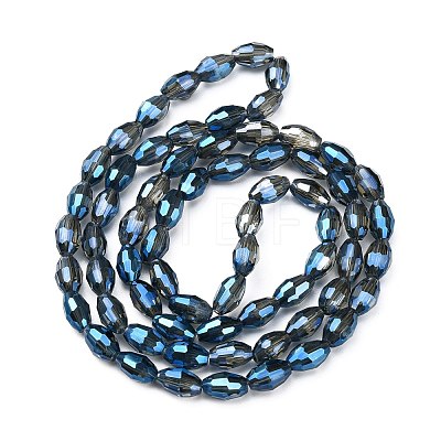 Electroplate Glass Beads Strands EGLA-J013-4X6mm-F34-1