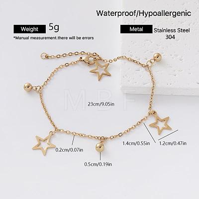 Vintage 304 Stainless Steel Charm Bracelets for Women MO5026-5-1