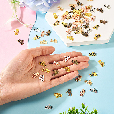 120Pcs 6 Colors Alloy Pendants FIND-TA0006-34-1