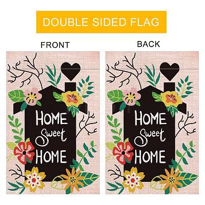 Vertical Double Sided Garden Flag AJEW-WH0116-001A-02-1