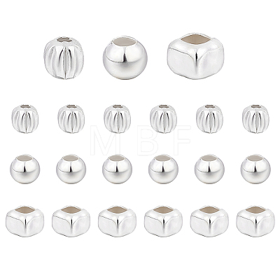 35pcs 925 Sterling Silver Spacer Beads Sets STER-PH0002-61-1