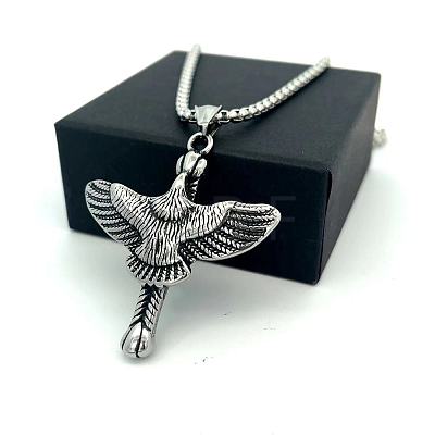 Vintage Hip Hop 304 Stainless Steel Eagle Pendant Necklaces for Men Women ZO0098-1