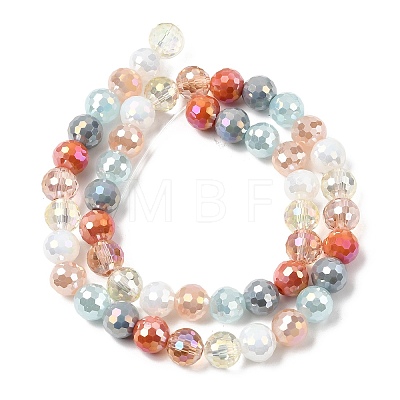Electroplate Glass Beads Strands EGLA-D300-06-8mm-19-1