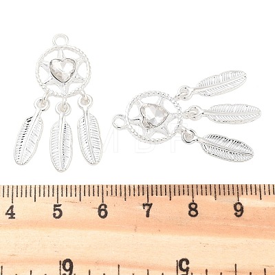 Rack Plating Alloy Rhinestone Pendants PALLOY-F311-19S-01-1