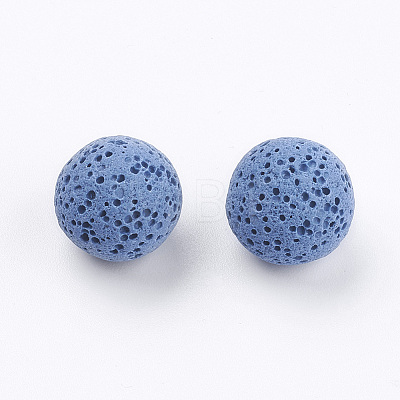 Unwaxed Natural Lava Rock Beads G-I190-14mm-B04-1