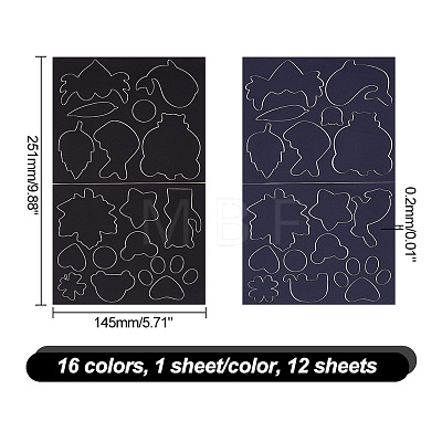  12 Sheets 12 Colors Nylon Repair Patches DIY-NB0008-81-1