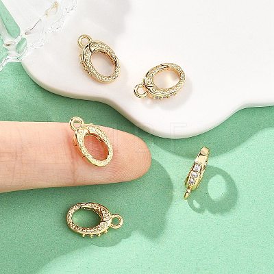 SHEGRACE Brass Micro Pave Clear Cubic Zirconia Spring Gate Rings XGRQ58425-760G-1