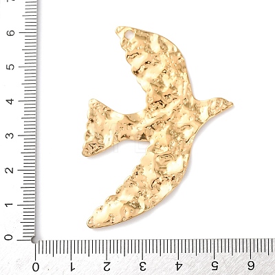 Hammered 304 Stainless Steel Pendants STAS-K317-01G-1