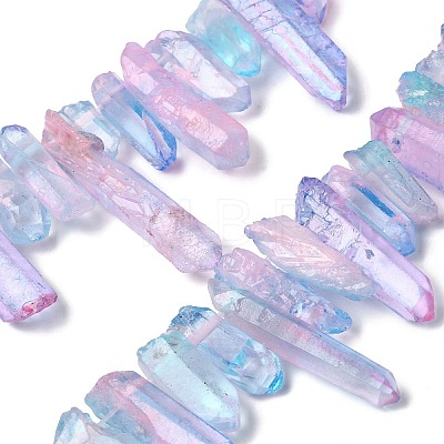 Two Tone Natural Quartz Crystal Beads Strands G-Z131-K01-01-1