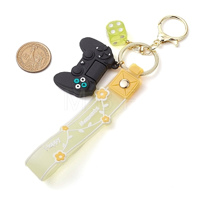 Flower PVC Rope & Resin Keychains KEYC-JKC00899-1